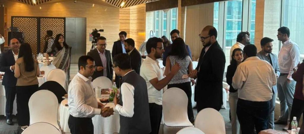 WMA CPB participants talking during a break between sessions